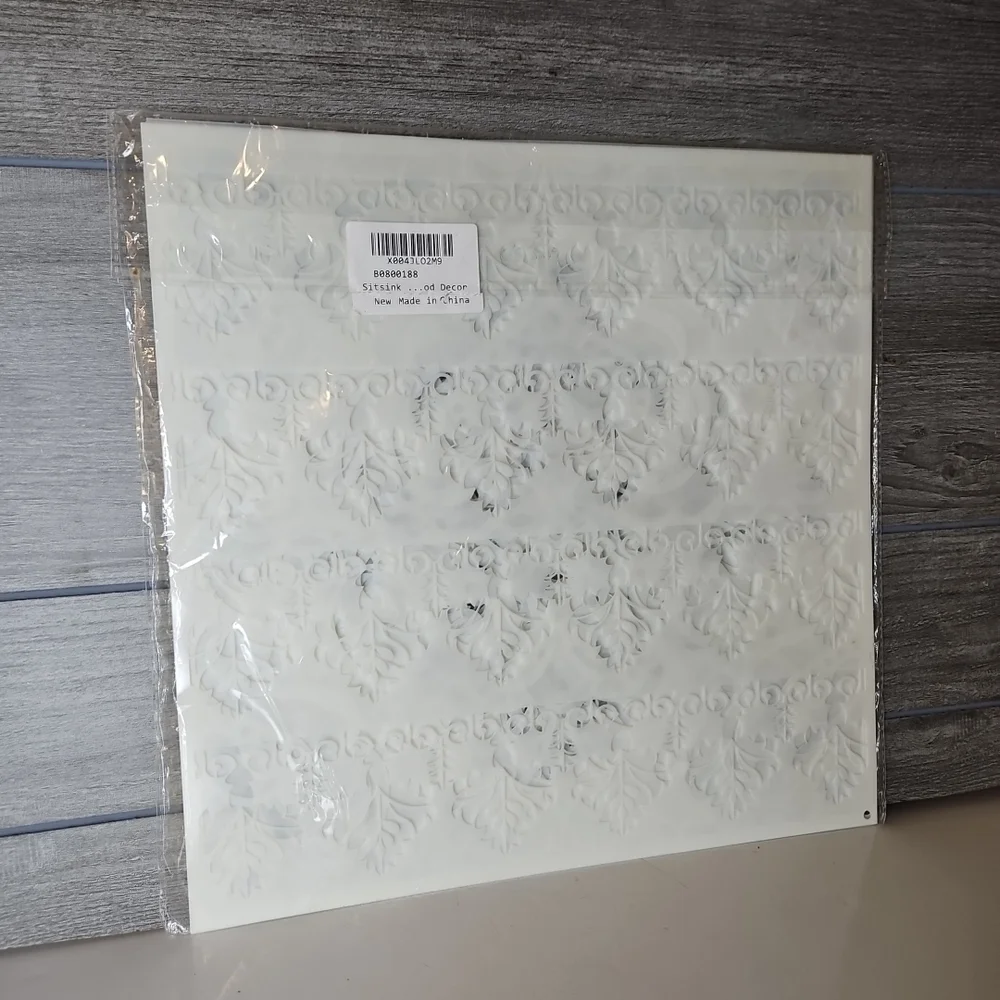 Elegant White Wall Stencil Decor Large Pieces 9set